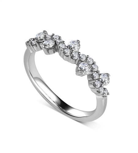 1.00ct Diamond Designer Dress Ring P
