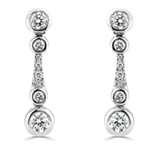 0.75ct Small Icicle Drop Earrings W