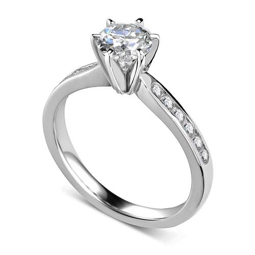 Shoulder Set Diamond Engagement Ring W