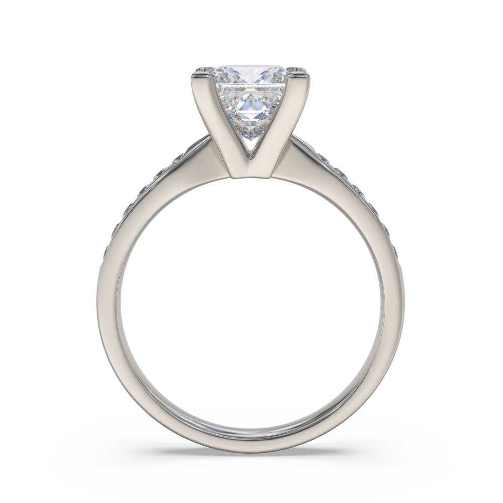 Princess & Round Diamond Engagement Ring P