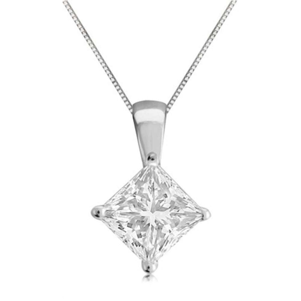 0.15 SI/G-H Lucida Princess Diamond Solitaire Pendant W
