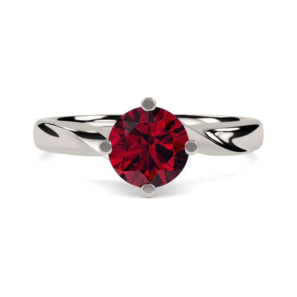 Classic Round Ruby Solitaire Ring P