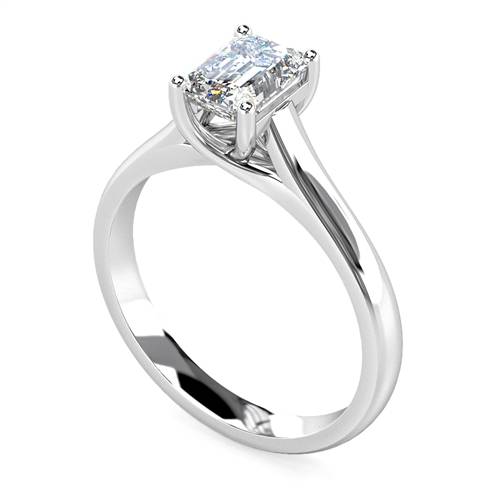 Emerald Diamond Engagement Ring P
