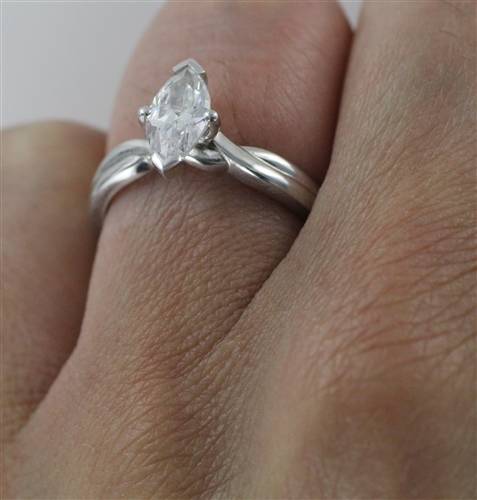 Marquise Diamond Infinity Twist Engagement Ring W