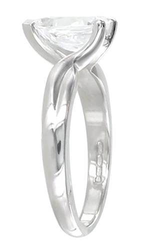 Pear Diamond Infinity Twist Engagement Ring P