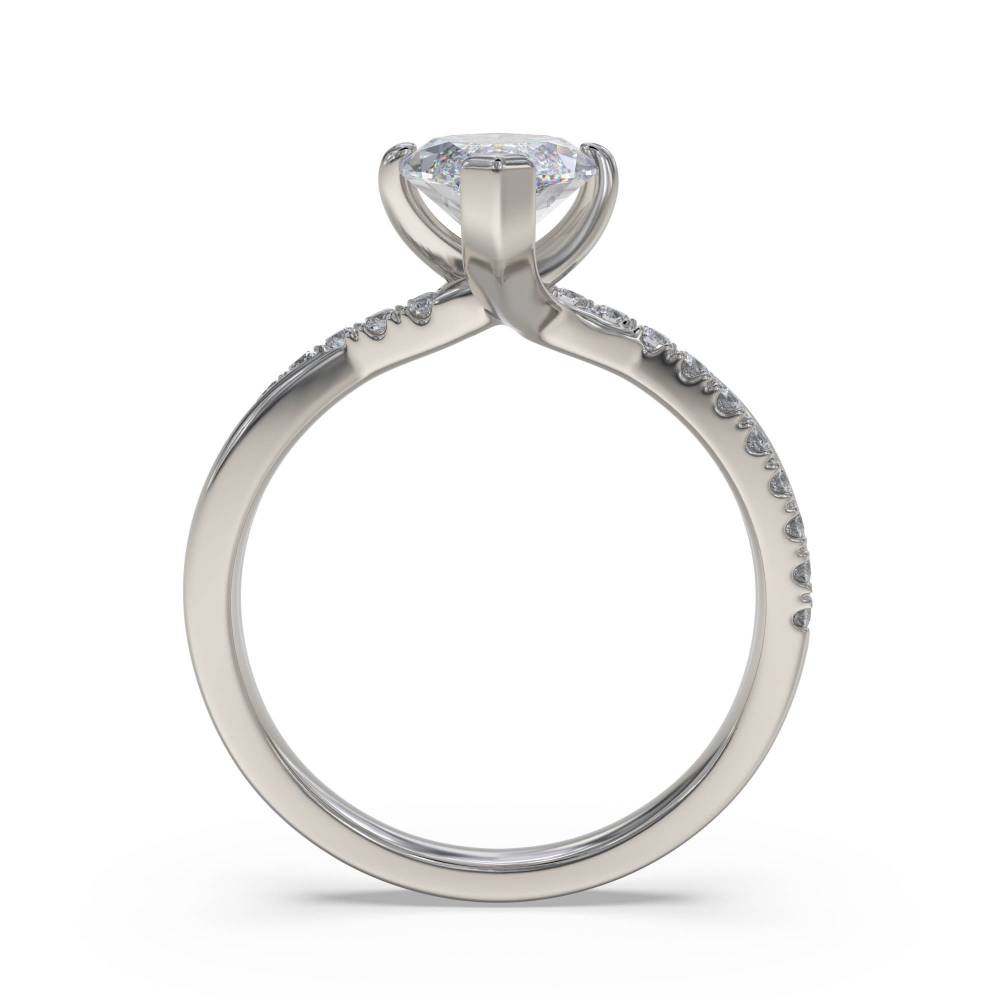 Infinity Marquise & Round Diamond Engagement Ring P