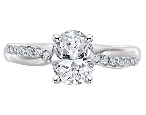 Infinity Oval & Round Diamond Engagement Ring W