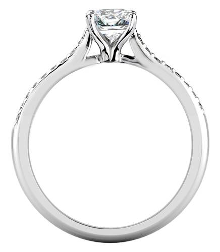 Princess & Round Diamond Engagement Ring W