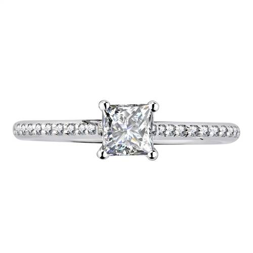 Princess & Round Diamond Engagement Ring W