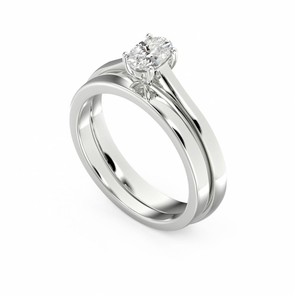 Oval Diamond Engagement Ring W