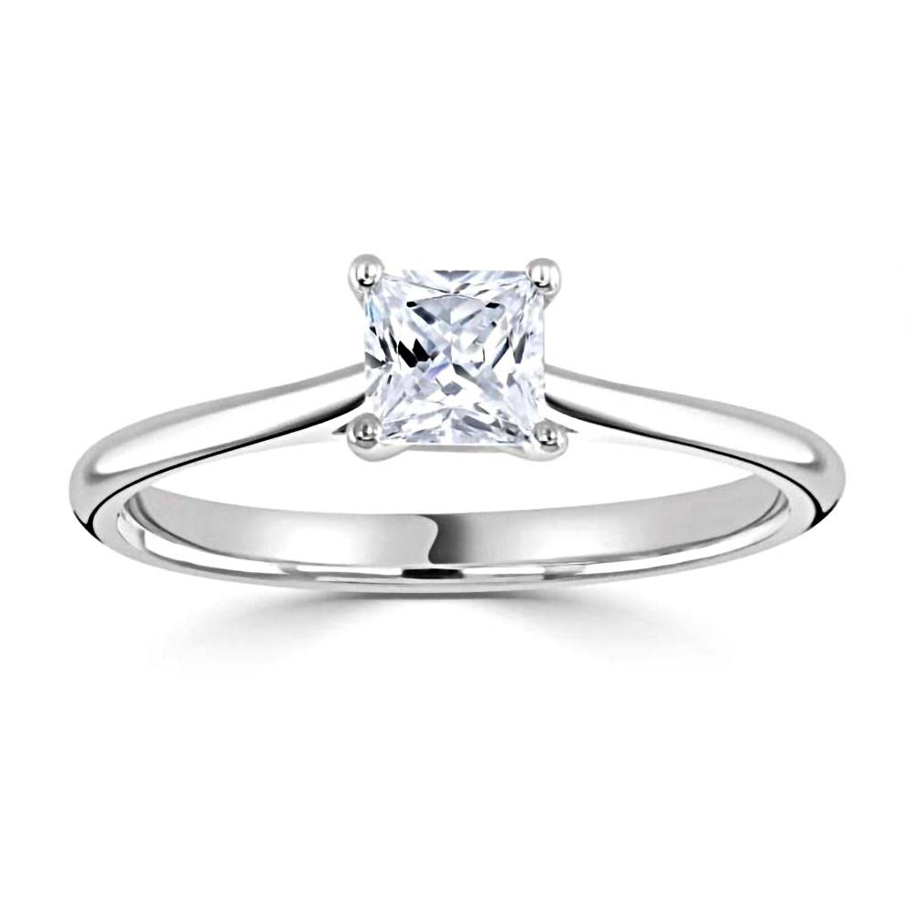 Cushion Diamond Solitaire Engagement Ring P