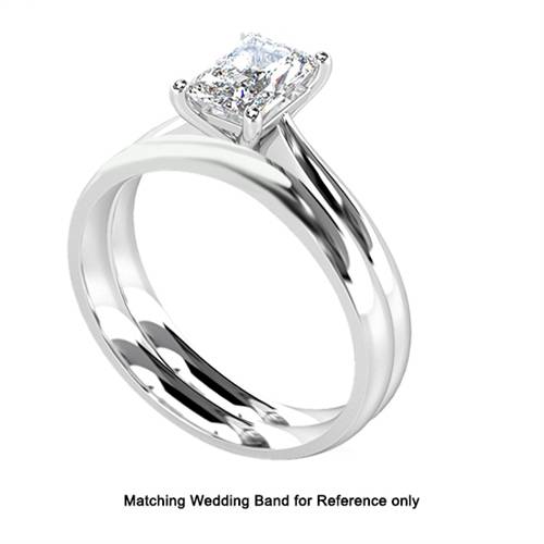 Modern Radiant Diamond Engagement Ring W