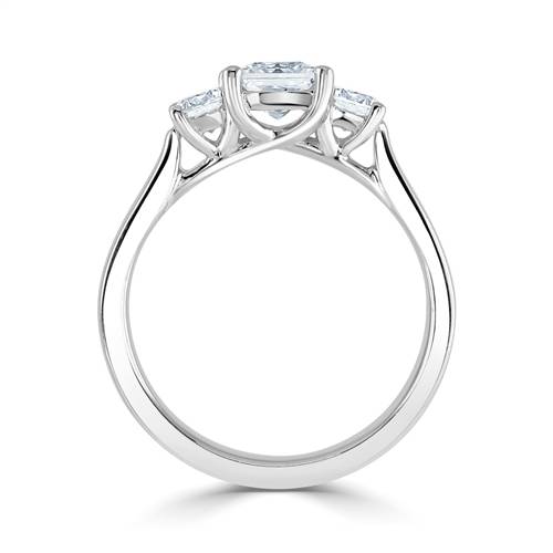 Princess & Round Diamond Trilogy Ring W