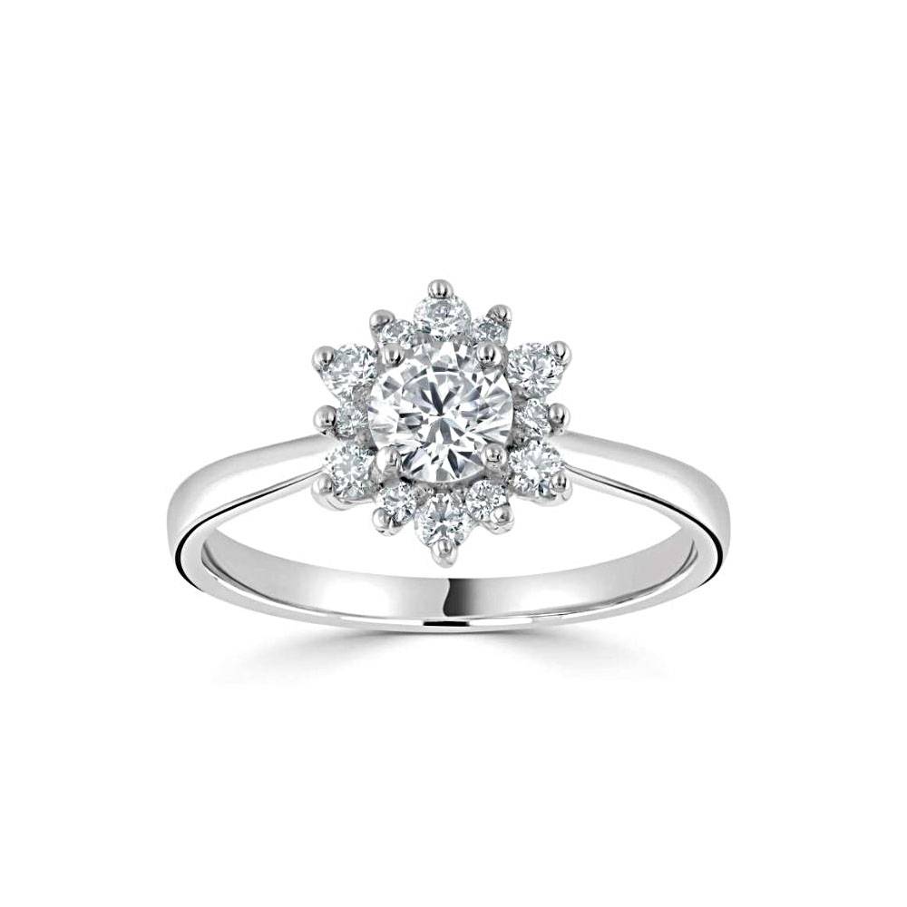 Round Diamond Designer Engagement Ring P