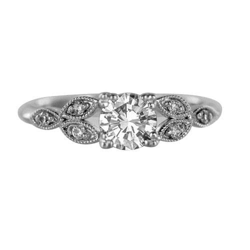Designer Vintage Round Diamond Ring W