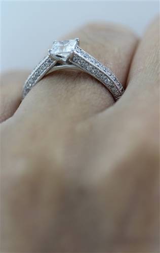 Princess & Round Vintage Diamond Ring W