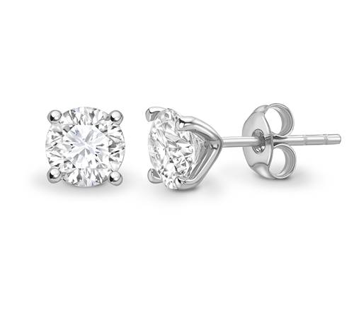 Elegant Round Diamond Designer Earrings P