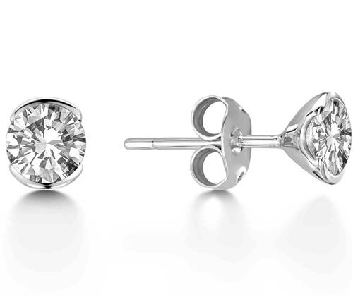 Modern Round Diamond Designer Earrings W
