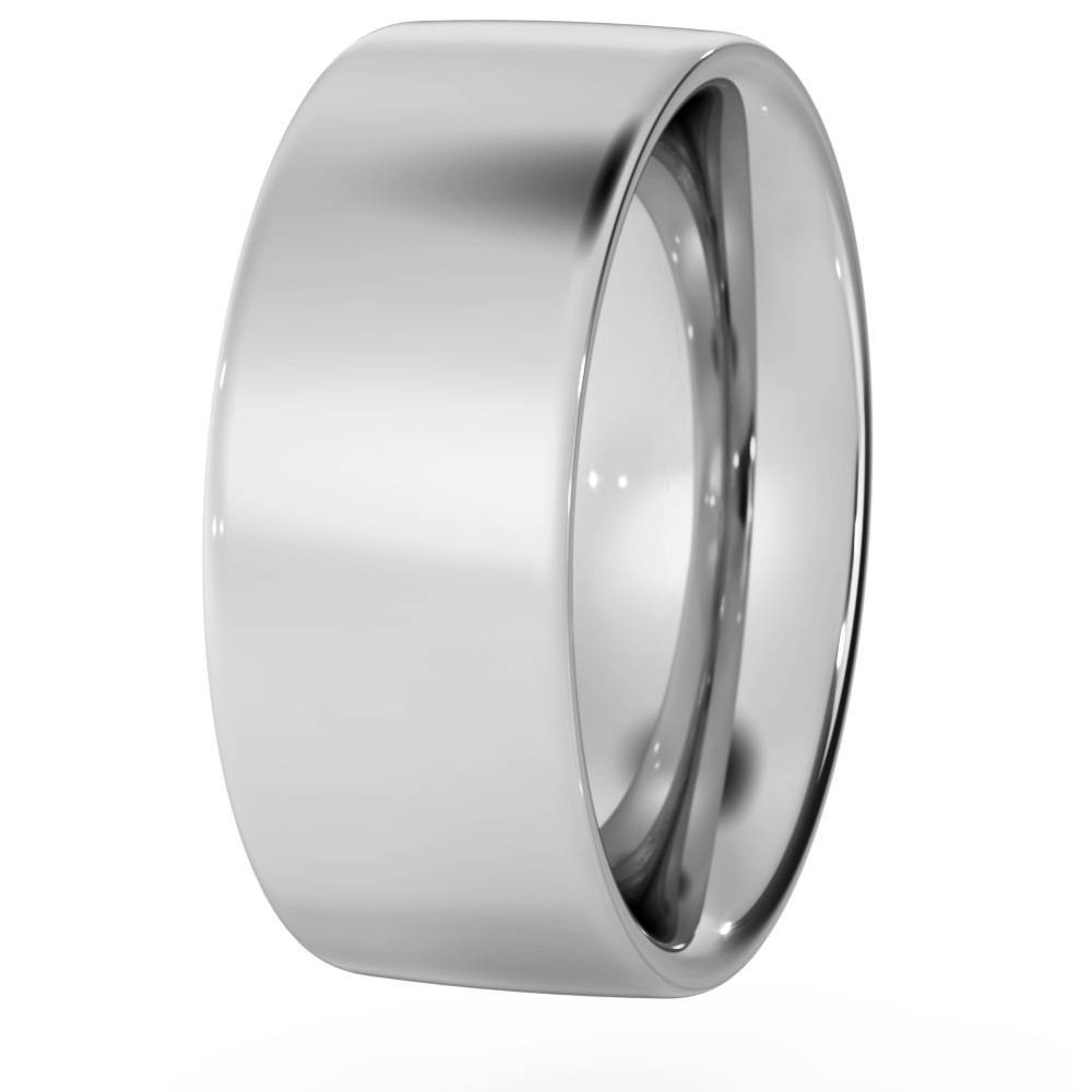 DHFC08H Flat Court Wedding Ring - Heavy weight, 8mm width P