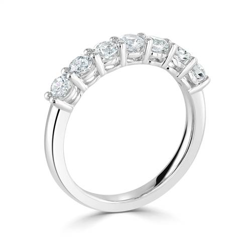 DHHET1015 7 Stone Round Diamond Half Eternity Ring P