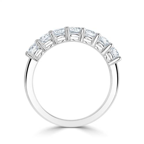 DHHET1015 7 Stone Round Diamond Half Eternity Ring P
