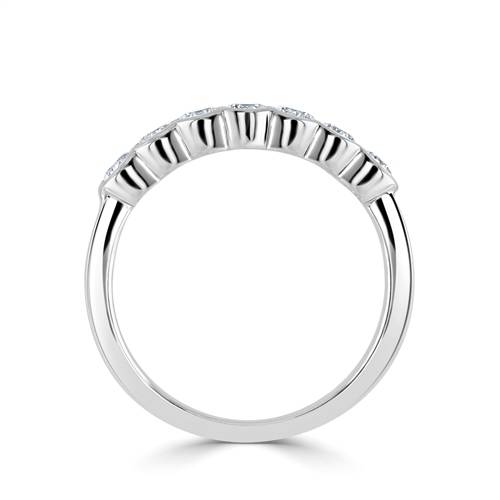 DHHET221 7 Stone Round Diamond Half Eternity Ring W