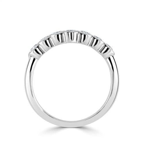 DHHET221 7 Stone Round Diamond Half Eternity Ring P
