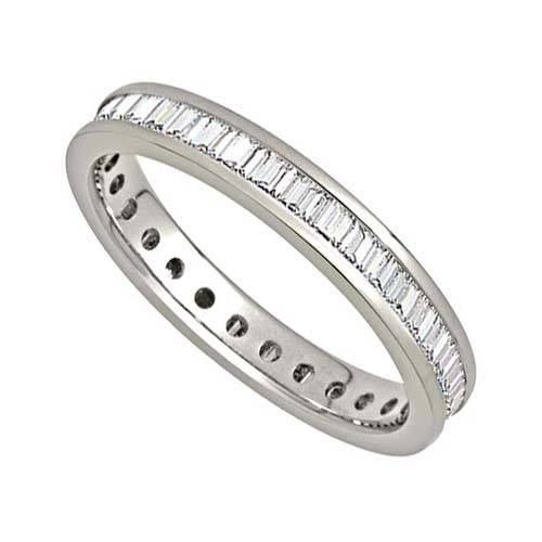 3mm Elegant Baguette Diamond Full Eternity Ring P