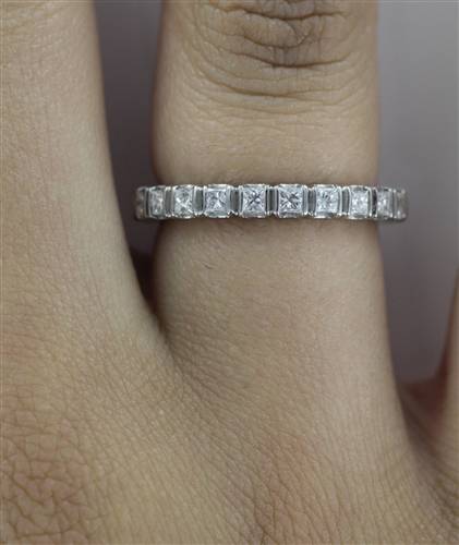 1.00ct Elegant Princess Diamond Full Eternity Ring W
