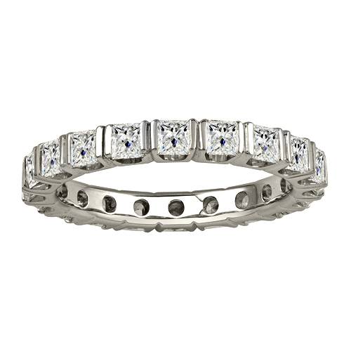 1.00ct Elegant Princess Diamond Full Eternity Ring P