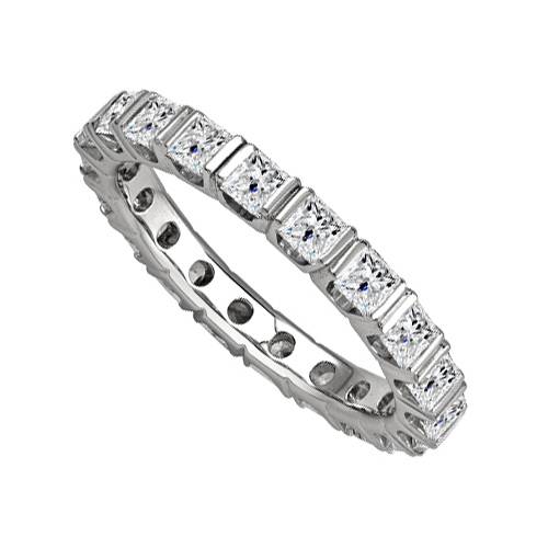 1.00ct Elegant Princess Diamond Full Eternity Ring W