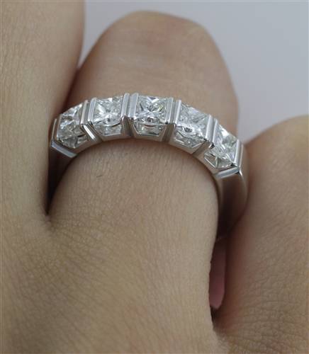 2.00ct Elegant Princess Diamond Full Eternity Ring W