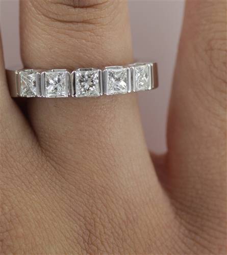 2.00ct Elegant Princess Diamond Full Eternity Ring W
