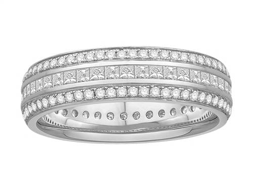 1.25ct Elegant Round Diamond Multi Row Dress Ring P