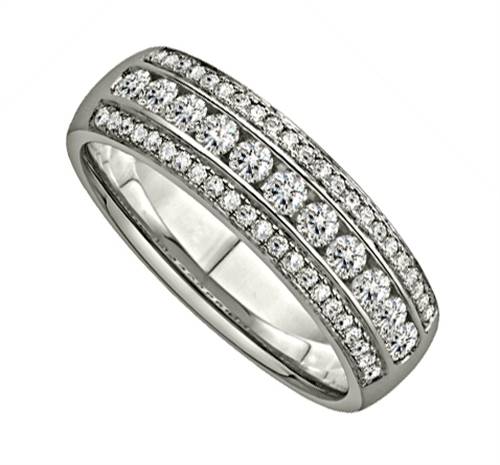 0.50ct Elegant Round Diamond Multi Row Dress Ring W