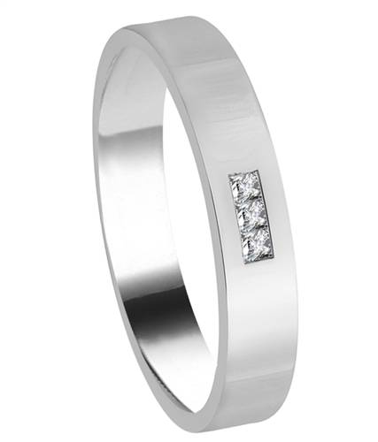 4mm Mens Princess Diamond Ring W