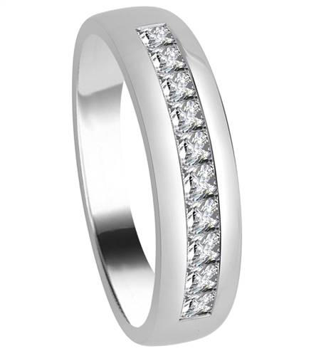6.5mm Mens Princess Diamond Ring W