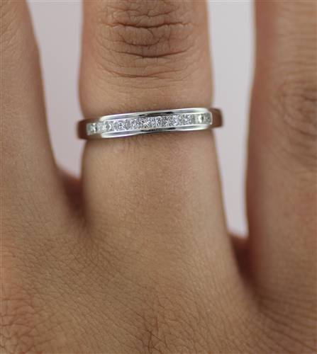 3mm Elegant Princess Diamond Eternity Ring W