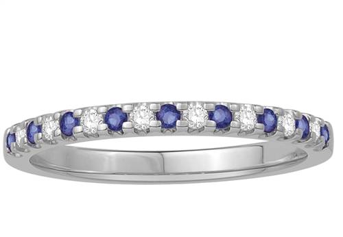 2mm Blue Sapphire And Diamond Eternity Ring W