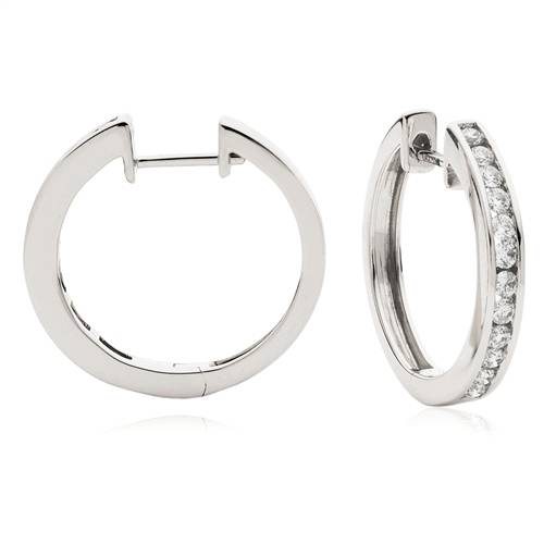 0.50ct Modern Round Diamond Hoop Earrings W