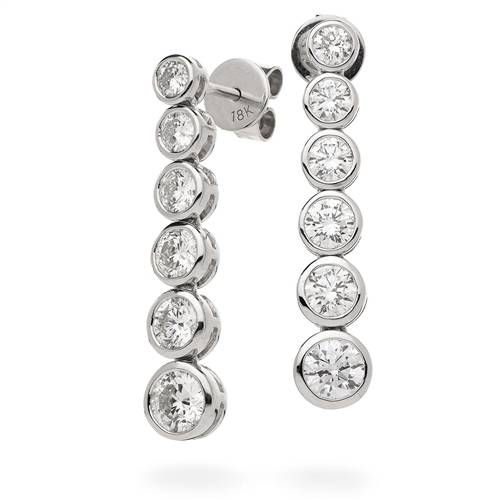0.80ct Modern Round Diamond Drop Earrings W
