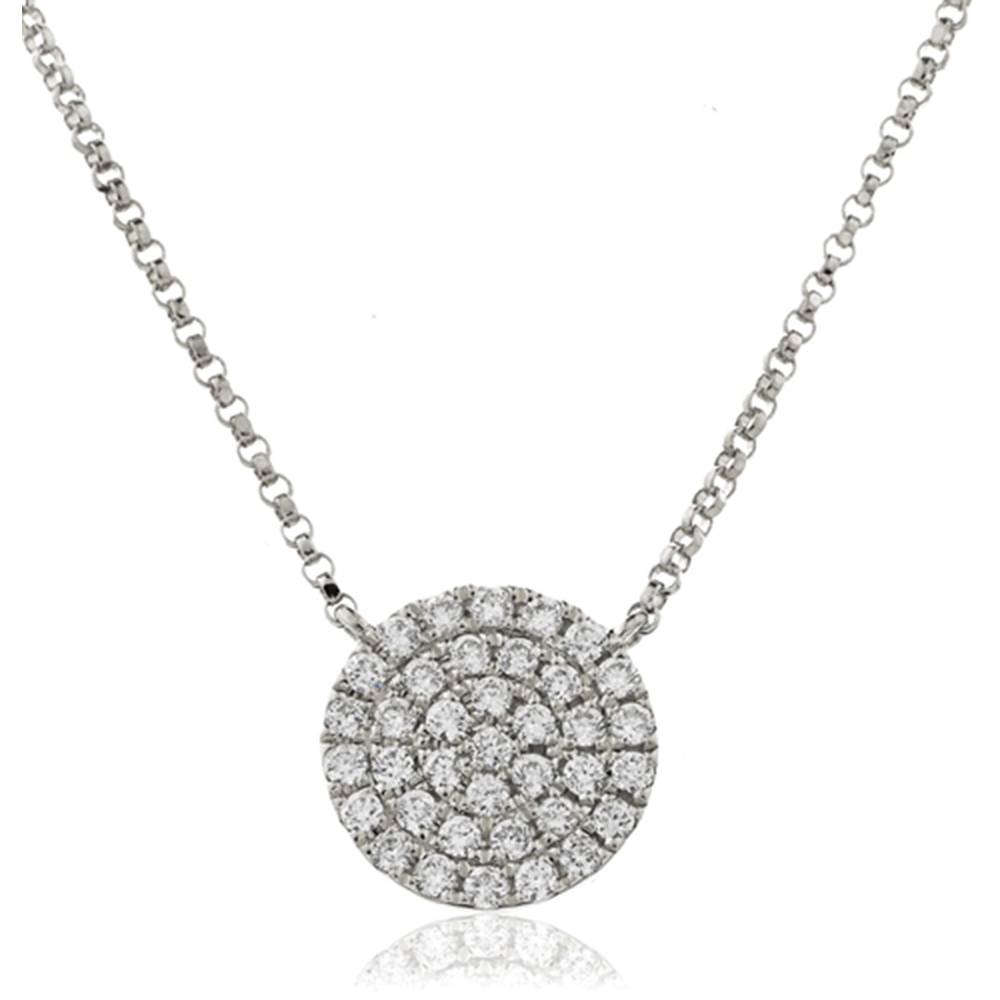0.40ct VS/FG Round Diamond Cluster Designer Necklace W