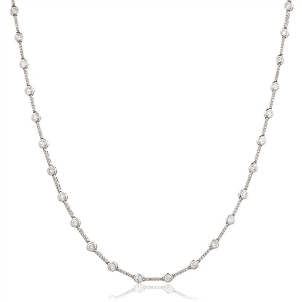 3.15ct VS/FG Elegant Round Diamond Cluster Tennis Necklace W