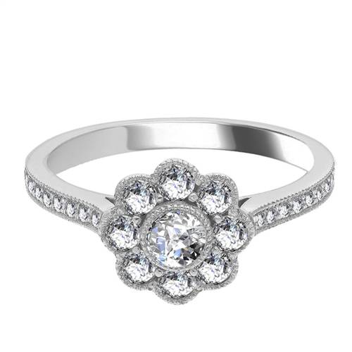0.75ct Modern Round Diamond Designer Ring W