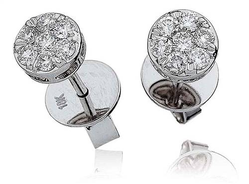 0.50ct Classic Round Diamond Cluster Earrings W
