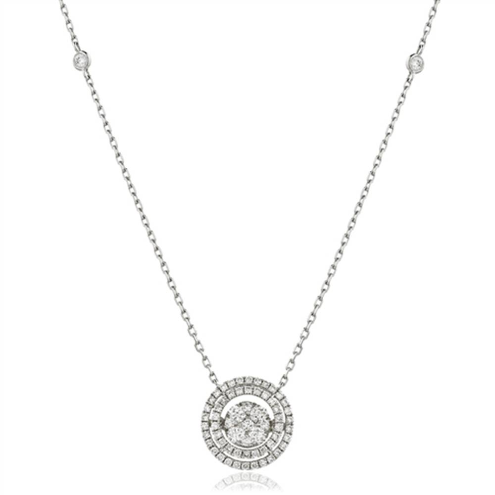0.90ct VS/FG Movable Round Diamond Designer Necklace W