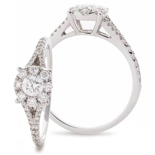 0.65ct Modern Round Diamond Designer Ring W