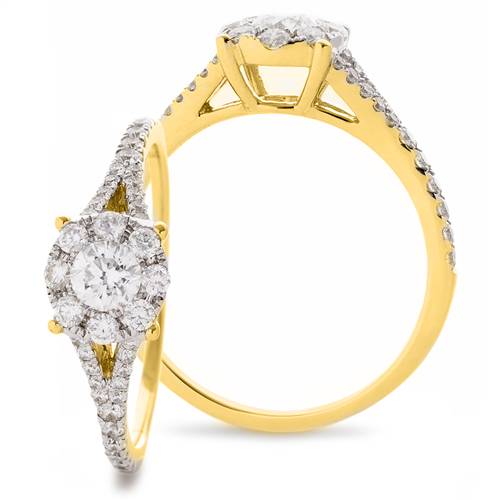 0.65ct Modern Round Diamond Designer Ring Y