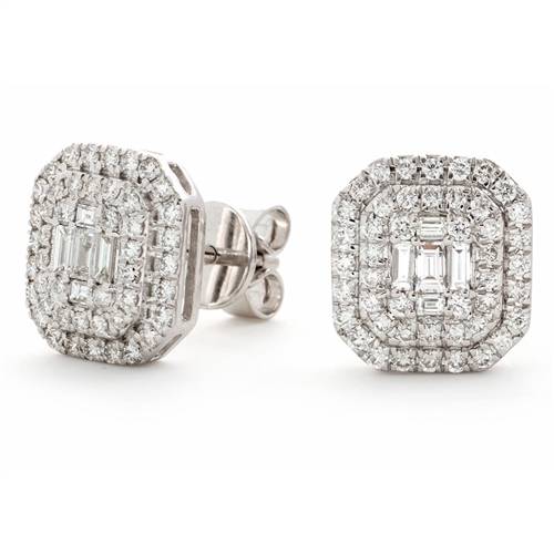 0.75ct Classic Diamond Cluster Earrings W