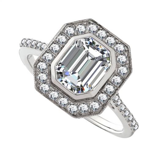 1.20ct Modern Round Diamond Designer Ring W